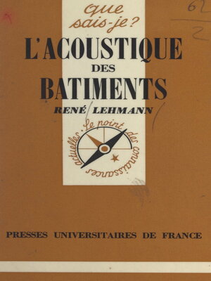 cover image of L'acoustique des bâtiments